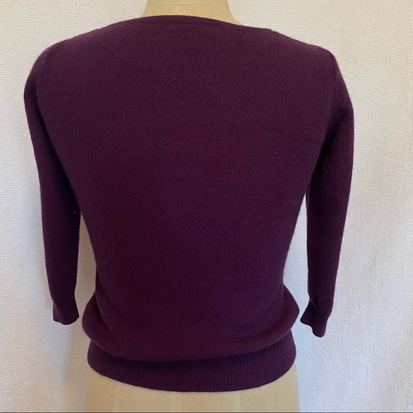 Pure Cashmere XS/S Ann Taylor purple sweater - Picture 3 of 4